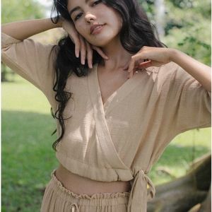 Indigo Luna Flow Top Sandshell Women's Medium Organic Cotton